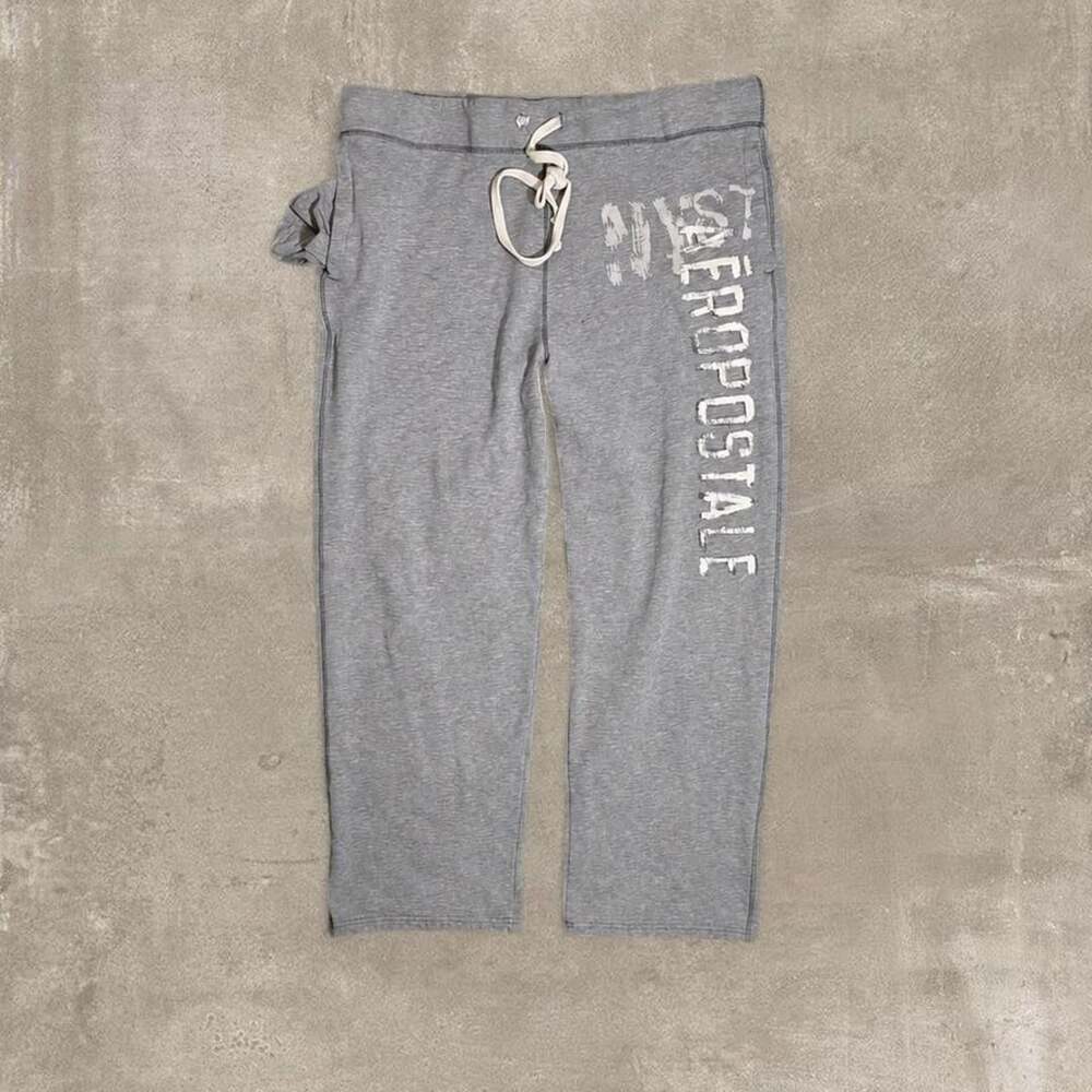 Aeropostale Y2K Distressed Logo Gray Sweatpants XL